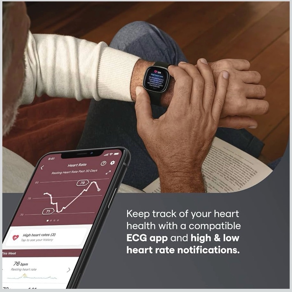 Fitbit Sense Advanced Smartwatch, Carbon/Graphite - Picture 3 of 6